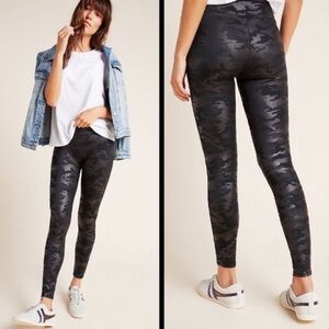 Spanx Faux Leather Camo Leggings
